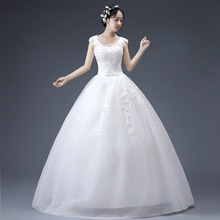Bealegantom-vestido de noiva 2019, barata, com rendas brancas, com contas, para noiva ou festa 2024 - compre barato