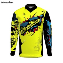 SPTGRVO-Camiseta Lairschdan para bicicleta de montaña MX, maillot para bicicleta de Motocross DH MTB, ropa de manga larga, color amarillo, 2019 2024 - compra barato