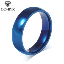 CC-anillos de acero de titanio para amantes de los hombres y mujeres, 6mm y 8mm, anillo Simple clásico de boda, accesorios de bisutería de alta calidad CC928b 2024 - compra barato