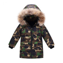 Baby Boys Winter Jackets Children Down Parkas Children Hooded Camouflage Coats Kids Down Jacket Cold Winter Outwear Fur Collar 2024 - buy cheap