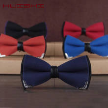 HUISHI Luxury Boutique Fashion Metal Bow Ties For Men Bowtie Women Wedding Party Butterfly Bowties Gravata Slim Blue Burgundy 2024 - buy cheap