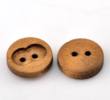 Doreenbeads botões de costura de madeira para roupas de bebê acessórios de scrapbooking botão redondo com dois furos para café 15mm(5/8 ") dia, 8 peças 2024 - compre barato