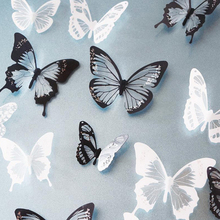 18 pcs efeito 3d butterfly adesivos de parede para quarto de crianças parede de cristal. Tótós na parede decorativo bonito decoração de Natal 2024 - compre barato
