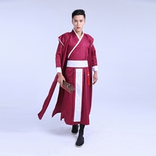 2017 Ancient Chinese Costume Men Stage Performance Outfit for Dynasty Men Hanfu Costume Satin Robe Chinese Traditional Dress Men 2024 - buy cheap