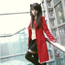 New Top Role Tohsaka Rin Cos Anime Fate Stay Night Cosplay Halloween Uniforms Suit Full Set 5in1(Coat+Vest+Skirts+Shirt+Tie) 2024 - buy cheap