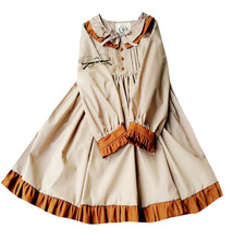 Lolita-vestido retro japonés de manga larga con cuello redondo, kawaii, lolita gótica, cosplay de lolita 2024 - compra barato