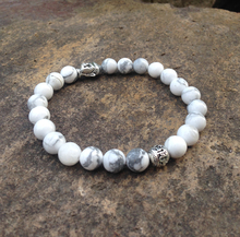 SN0384 New arrivals Howlite buddha bracelet lucky stone mala yoga healing bracelet for men and women 2024 - buy cheap