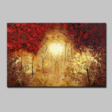 Mintura Hand Painted Landscape Oil Painting On Canvas Modern Abstract Knife Tree Picture For Living Room Home Decor Wedding Gift 2024 - buy cheap