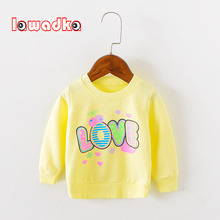 Lawadka Brand Love Pattern Long Sleeve Tops Autumn Clothing Baby Girls Sweatshirts Baby T shirts for Babys Girls Clothes 2024 - buy cheap