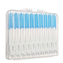 Escova interdental de 40 dentes para adultos, escova para limpar palito de dentes ortodôntico com fio 2024 - compre barato