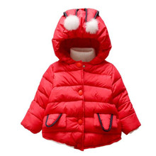 BibiCola/плотные теплые пальто для новорожденных девочек зимняя верхняя одежда для маленьких девочек; пуховые парки для малышей Милая зимняя куртка с капюшоном для девочек 2024 - купить недорого