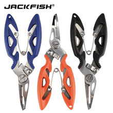 JACKFISH-Alicates de pesca de acero inoxidable con paquete, tijeras de 3 colores, Cortador de línea, herramienta de aparejos de pesca 2024 - compra barato