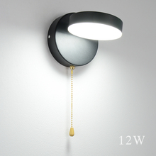 Nórdico conduziu a lâmpada de parede 12 w com interruptor moderno led lâmpadas parede ângulo ajustável quarto cabeceira sala estar luzes parede 2024 - compre barato