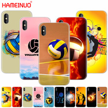 HAMEINUO-funda de teléfono móvil deportiva, carcasa de voleibol de fuego para iphone X, 8, 7, 6, 4, 4s, 5, 5s, SE, 5c, 6s plus 2024 - compra barato