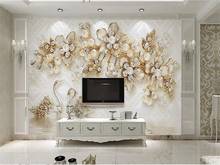 custom 3d photo wallpaper living room mural swan pearl flowers 3d painting TV sofa background wall sticker wallpaper for wall 3d 2024 - buy cheap