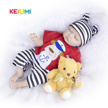 KEIUMI 2019 22 "silicona suave muñeca bebé juguete niño Playmates 55 cm DIY Boneca juguetes dormir Bebé Reborn muñecas para los niños 2024 - compra barato