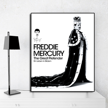 Quadros de pintura em tela freddie mercury, arte moderna para decoração de parede e de salão 2024 - compre barato