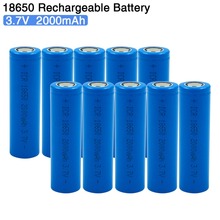 Bateria recarregável do li-ion das baterias de lítio icr18650 da bateria 3.7 v 2000 mah 2.0 ah para a lanterna elétrica 2024 - compre barato