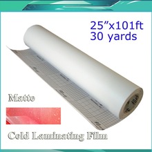 25"X101' One Roll Matte Frosted Dull Cold Laminating Film for Laminator Mounting Vinyl 2024 - buy cheap