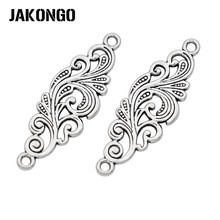 Jaskongo-20 Uds. De conectores chapados en plata antigua para fabricación de joyas, accesorios para manualidades DIY, 30x10mm 2024 - compra barato