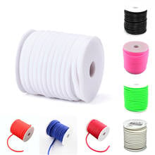 Approx 10m/Roll 5mm Hollow Silicone Rubber Cord Tread Wrapped Around White Plastic Spool with 3mm Hole for DIY Necklace Bracelet 2024 - buy cheap