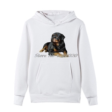 Venda quente rottweiler cachorro moda hoodie moletom de algodão masculino harajuku hip hop streetwear 2024 - compre barato