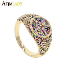 2020 Sale Promotion Anel Masculino Rings Colorful Cz Eternity Band Ring Skinny Rainbow Color Simple Midi Finger Delicate Full 2024 - buy cheap