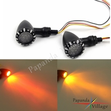 Motorcycle 3 In 1 LED Rear Turn Signal Light Vintage Cafe Racer Brake Stop Indicator Blinker For Harley Cafe Racer Clignotant 2024 - buy cheap