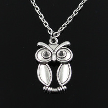 New Fashion Big Eyes Owl Pendants Round Cross Chain Short Long Mens Womens Silver Color Necklace Jewelry Gift 2024 - buy cheap