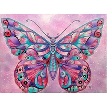 Kexinzu Full 5D DIY Square Diamond Painting Cross Stitch-Color butterfly-3d Round Embroidery Mosaic Resin Home Decor Gift W4552 2024 - buy cheap