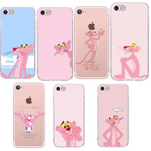 Soft TPU Case For iPhone 6 6S 7 8 SE X Plus Cover Pink Panther Patterned Silicone For iPhone 7 6 S 8 5S 5 X Case Phone Coque 2024 - buy cheap