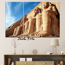 Картина на холсте, храмы Абу Сибель в Египте, 3 шт., Настенная картина, модульные обои, плакат, печать, гостиная, домашний декор 2024 - купить недорого