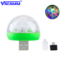 Vacamm LED Stage Light Mini DC 5V 3W USB Portable Disco Laser Lighting Home Party LED Bulb For Christmas Wedding Decoration Lamp 2024 - buy cheap