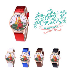 Christmas design leather wrist watches for women 2024 - compre barato