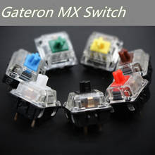 Gateron mx switch 3 pin and 5 pin transparent case mx green brown blue switches for mechanical keyboard cherry mx compatible 2024 - buy cheap