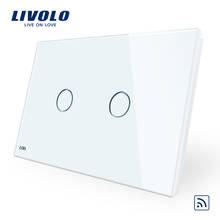 Livolo AU/US standard, White Crystal Glass Panel, Remote Switch AC 110~250V,Wireless Remote Home Light Switch VL-C902R-11 2024 - buy cheap