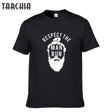 TARCHIA RESPEC THE MAN BUN T Shirt 2021 Summer Mens Casual Short Sleeve O-Neck T-Shirt Fashion Hip Hop Streetwear Tops Tee 2024 - buy cheap