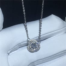 2019 Across Pendant AAAAA Cubic Zirconia Silver Color Party Wedding Pendants with necalace for women Valentine's Day Gift 2024 - buy cheap