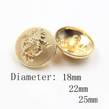 18mm 22mm 25mm Z metal button gold sweater coat decoration buttons accessories DIY 10Pcs/Lot JS-0033 2024 - buy cheap