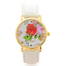 Women's watches brand fashion ladies watch Rose Flower Quartz leather watch strap WristWatches clock relogio feminino M17TCC 2024 - buy cheap