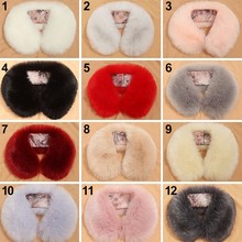 Naiveroo-Cuello de piel Natural y cálida para mujer, bufanda de piel sintética, abrigo de mapache de lujo, calentador, 21 colores, 40-70CM 2024 - compra barato