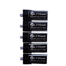 5PCS Flytown 300mAh 3.7V 35C-70C Lipo Battery For EFLITE Blade mCPX FBL100, Nano QX 3D Helicopter Drone Quadcopter parts 2024 - buy cheap