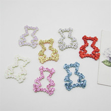 3*4cm kawaii  shiny Bear Pads Patches Appliques for Craft Clothes Sewing Supplies DIY Hair Clip Accessories and cake cards 2024 - buy cheap