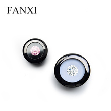 FANXI-caja de Metal negro con forma de arco circular, organizador de joyas, soporte de exposición de diamantes sueltos, accesorios de joyería 2024 - compra barato