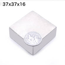 2PC 37mm x 37mm x 16mm Powerful Strong Rare Earth Block NdFeB Neodymium Magnet Permanent Magnet (other seller write 40x40x20 mm) 2024 - buy cheap