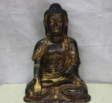 Китайский бронзовый медный Будда Шакьямуни Статуя Шакьямуни буддийская пагода ступа статуя тауер 2024 - купить недорого