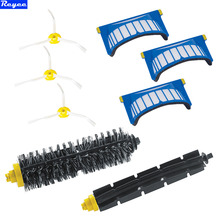 Total 8Pcs a Pack New Aero Vac Filter + Flexible Beater Brushes 3 armed Side for iRobot Roomba 600 Series 620 630 650 660 2024 - buy cheap