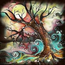 GLymg Moon Tree Needlework Diy 5d Diamond Painting Full Drill Rhinestones Embroidery Paint With Diamonds European Home Decor 2024 - buy cheap