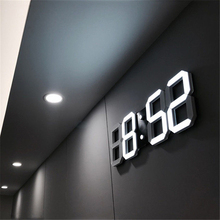 3D Mirror Wall Clock Surface Timepiece Home Timer Kitchen Automatic Gift Time Remind Alarm Clock Multi-Functional LED 3D Prompt 2024 - buy cheap