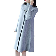 Vestido de punto con Cuello medio alto para mujer, suéter suelto de talla grande, Color sólido, otoño e invierno, LQ385, 2018 2024 - compra barato
